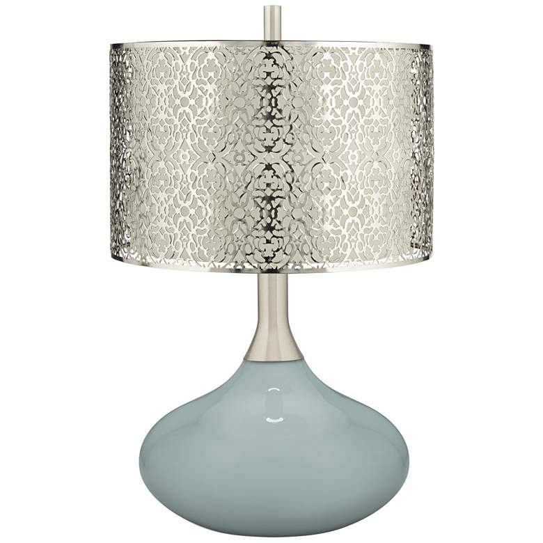Image 1 Aqua-Sphere Felix Lamp w/ Nickel Laser Cut Shade