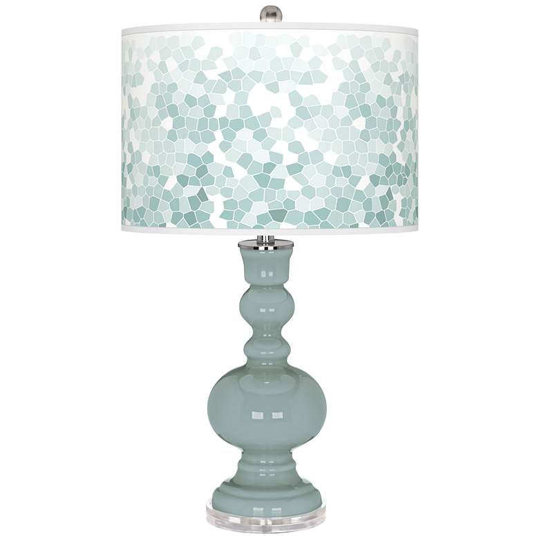 Image 1 Aqua-Sphere Mosaic Giclee Apothecary Table Lamp