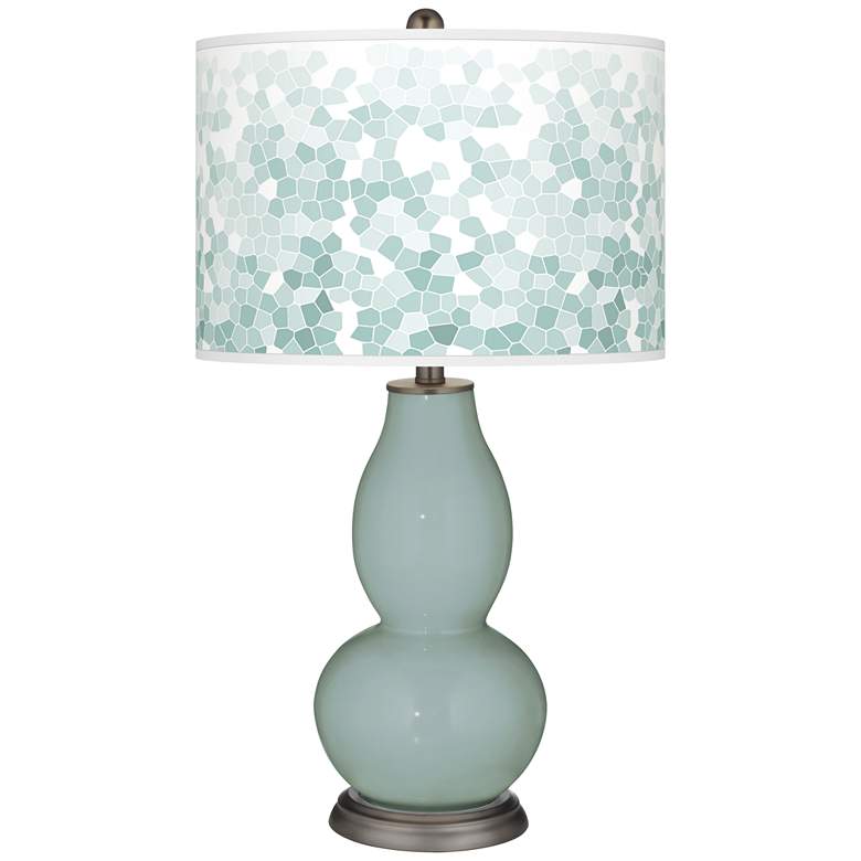 Image 1 Aqua-Sphere Mosaic Giclee Double Gourd Table Lamp