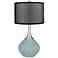 Aqua-Sphere Spencer Table Lamp with Organza Black Shade