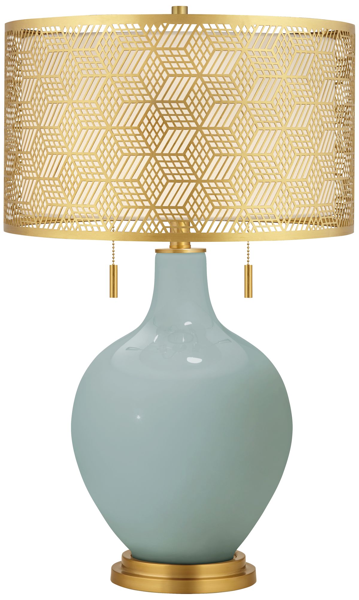 Image Aqua-Sphere Toby Brass Metal Shade Table Lamp
