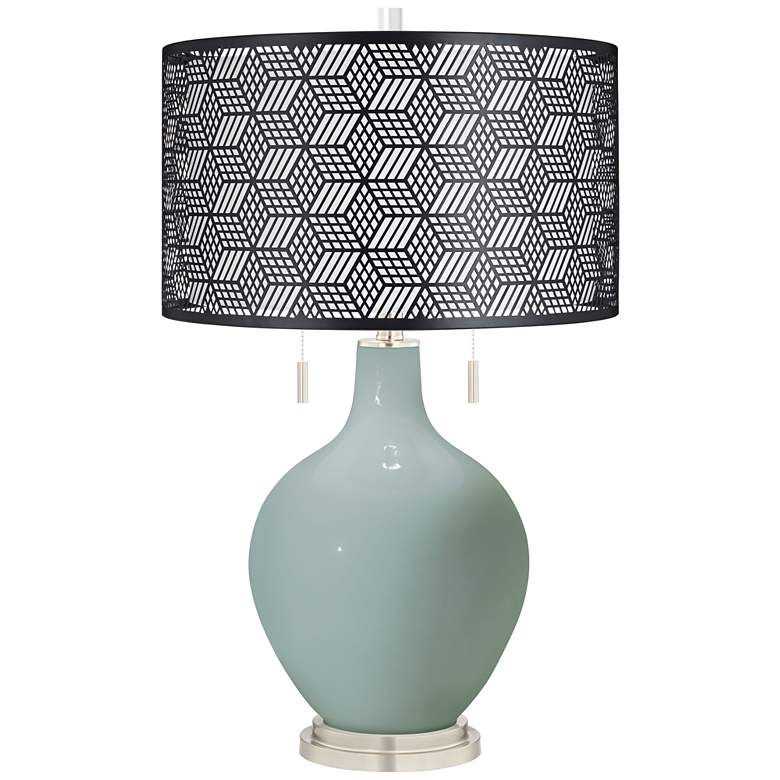 Image 1 Aqua-Sphere Toby Table Lamp With Black Metal Shade