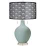 Aqua-Sphere Toby Table Lamp With Black Metal Shade