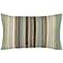 Aqua Stripe 20"x12" Lumbar Indoor-Outdoor Pillow