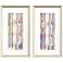 Aqua Stripes I 19"W x 34"H Framed Art Set of 2