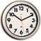 Aquamaster Silver 12" Round Outdoor Wall Clock