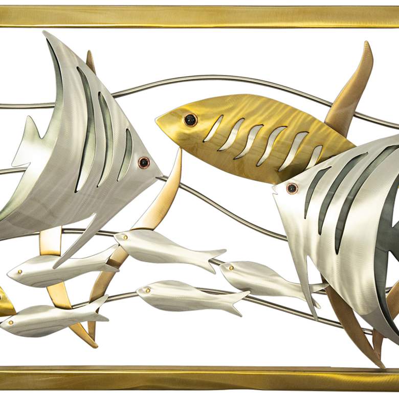 Image 3 Aquarium 49" Wide Outdoor Metal Wall Art more views