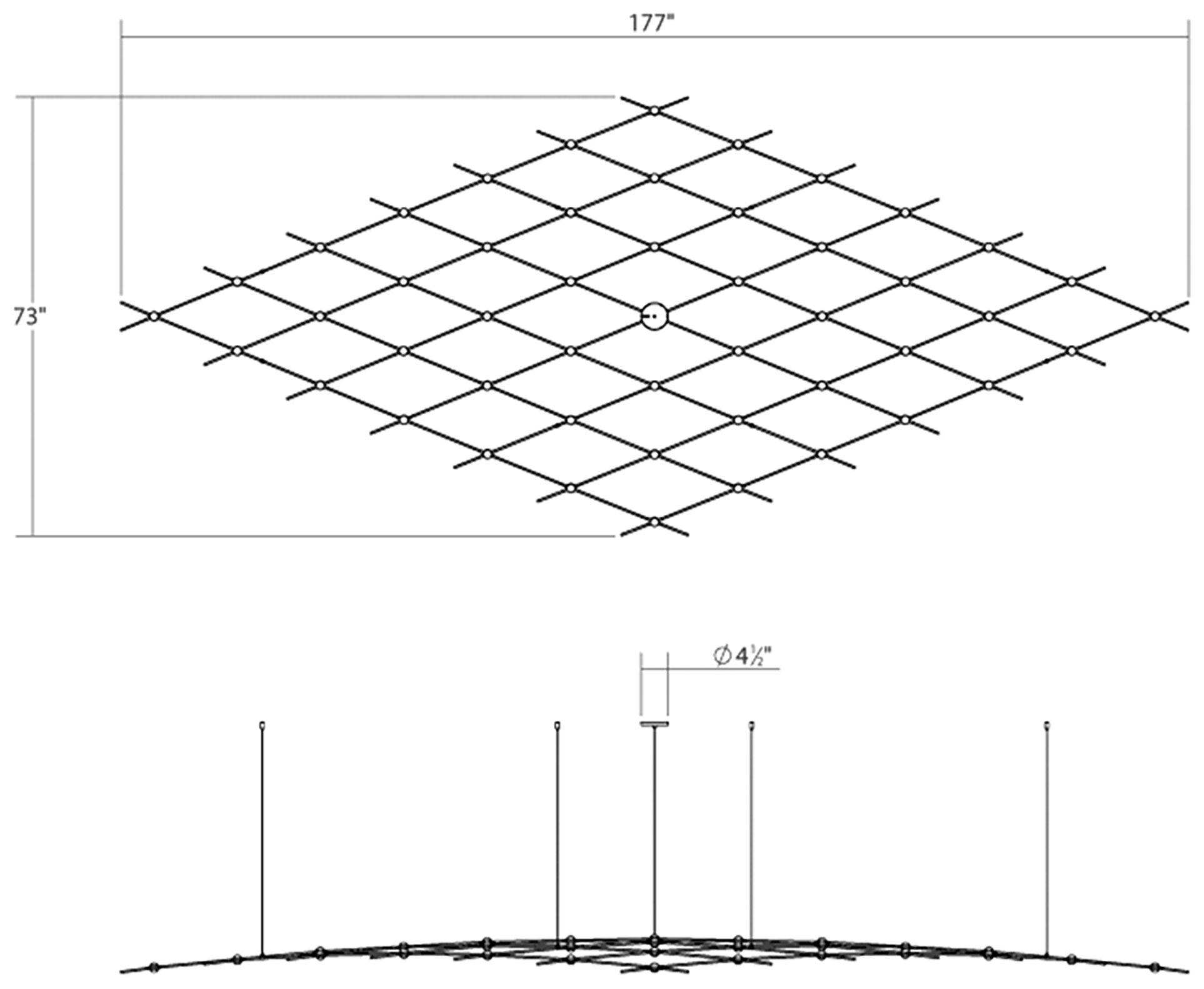 Image 2 Aquarius Major 177"W 49.L Espresso Black LED Chandelier-White 2200/120"C more views