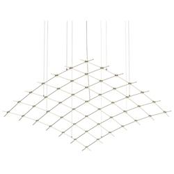 Aquarius Major Chandelier Satin Nickel Clear Faceted Lens 3000/240" Cable