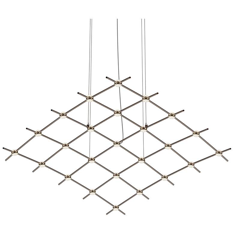 Image 1 Aquarius Medius 122"W 25.L Espresso Black LED Chandelier-Clear 2200/120"C