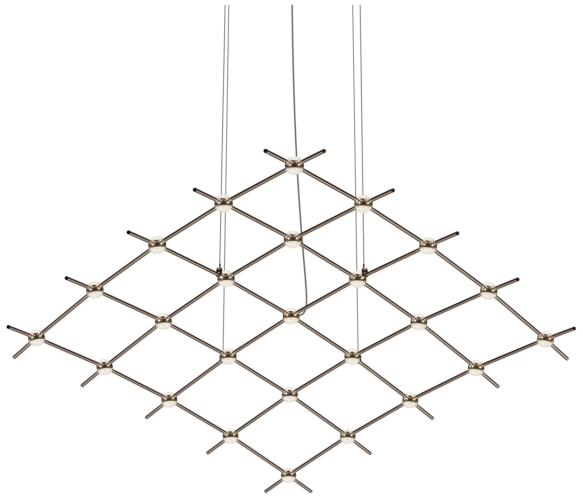 Aquarius Medius 122"W 25.L Espresso Black LED Chandelier-Clear 2700/120"C