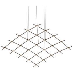 Aquarius Medius 122"W 25.L Espresso Black LED Chandelier-Clear 2700/120"C