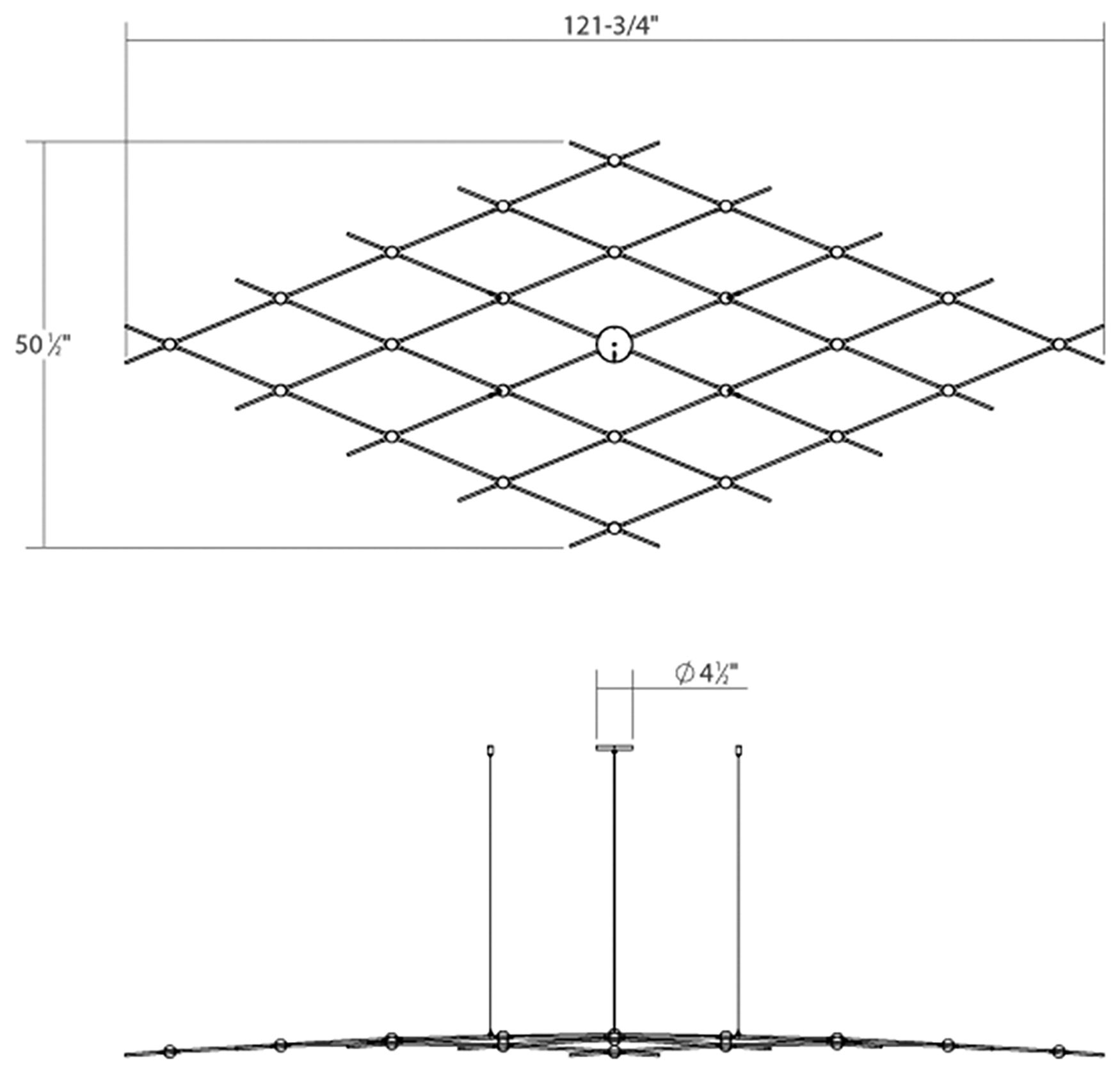 Image 2 Aquarius Medius 122"W 25.L Espresso Black LED Chandelier-Clear 3000/120"C more views