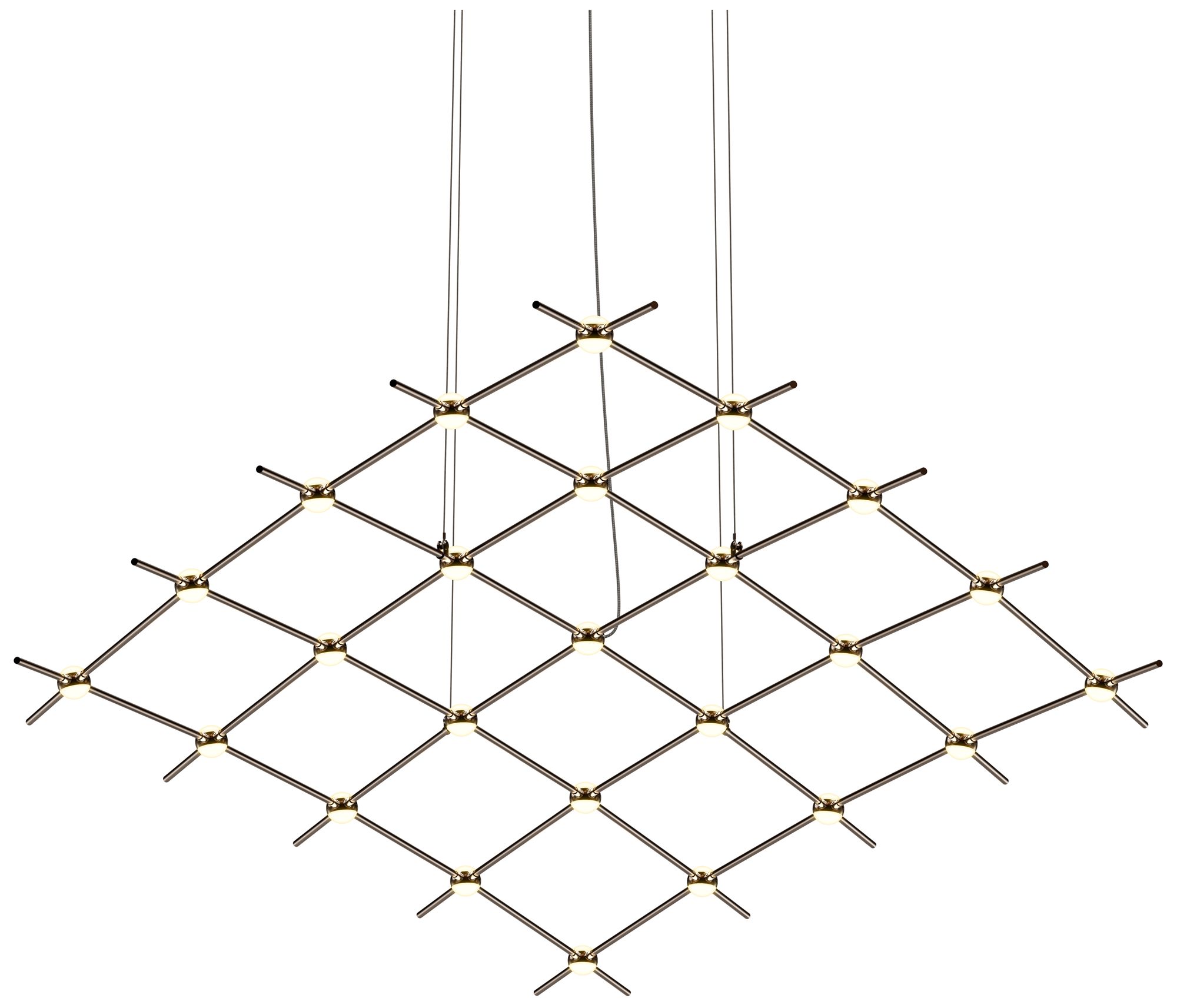 Aquarius Medius 122"W 25.L Espresso Black LED Chandelier-White 2700/120"C