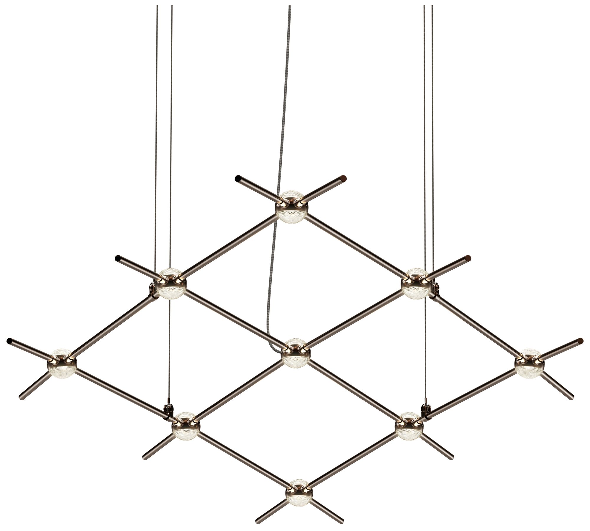 Aquarius Minor 66.75"W 9.L Espresso Black LED Chandelier-Clear 3000/120"C
