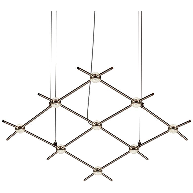 Image 1 Aquarius Minor 66.75"W 9.L Espresso Black LED Chandelier-Clear 3000/120"C