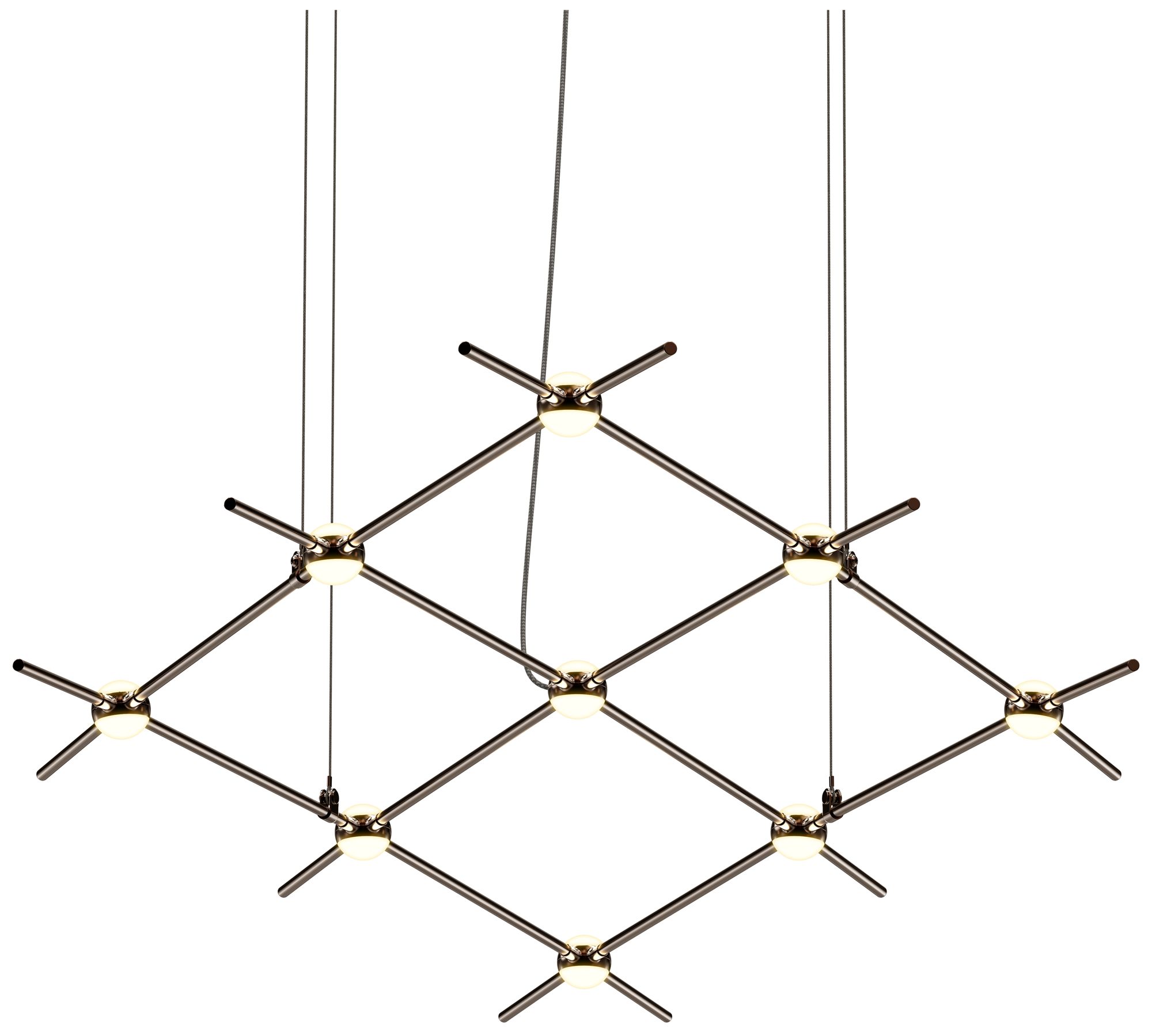 Aquarius Minor 66.75"W 9.L Espresso Black LED Chandelier-White 2200/120"C