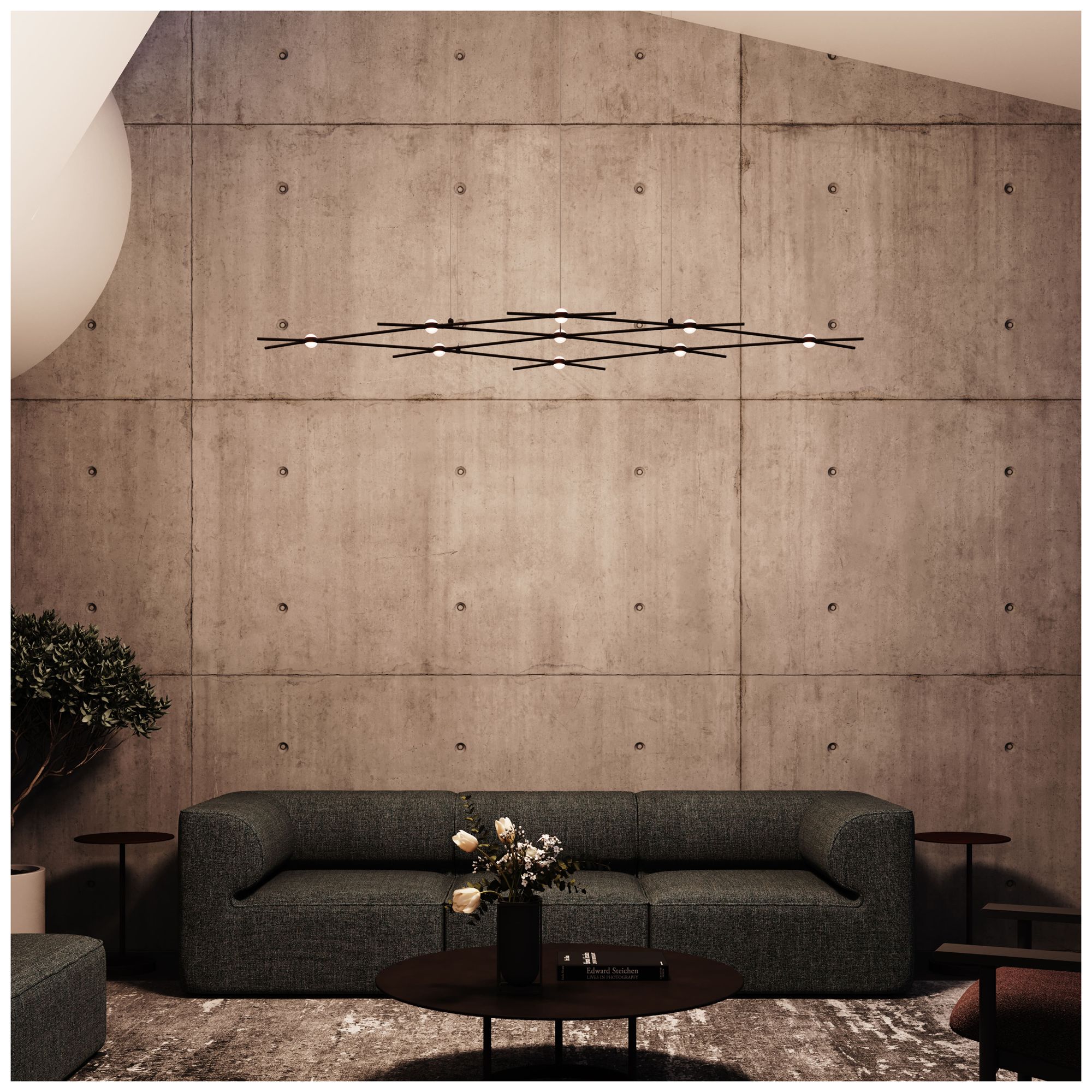 Image 3 Aquarius Minor 66.75"W 9.L Espresso Black LED Chandelier-White 2200/120"C more views