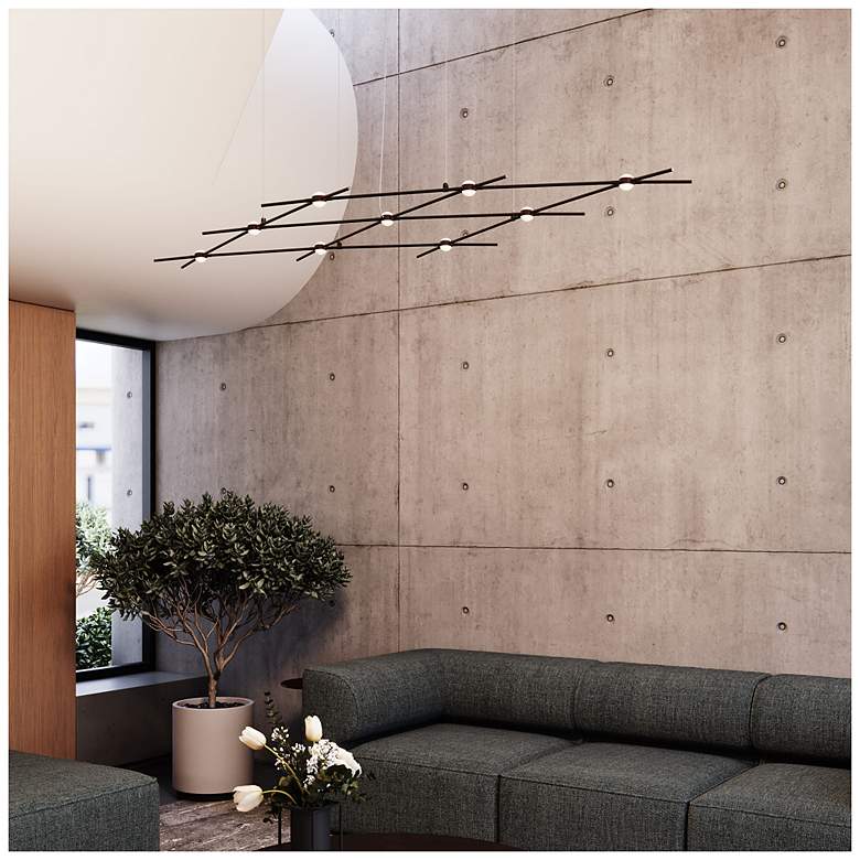 Image 4 Aquarius Minor 66.75"W 9.L Espresso Black LED Chandelier-White 2700/120"C more views