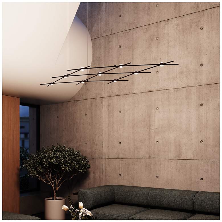 Image 5 Aquarius Minor 66.75"W 9.L Espresso Black LED Chandelier-White 2700/120"C more views