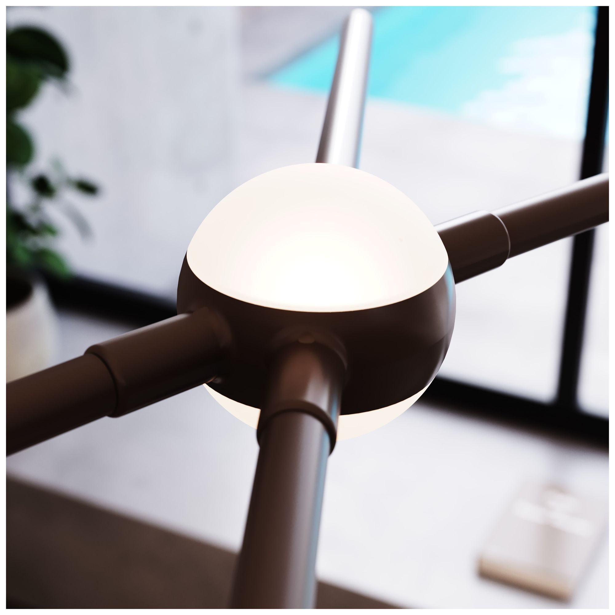 Aquarius Minor 66.75"W 9.L Espresso Black LED Chandelier-White 2700/120"C