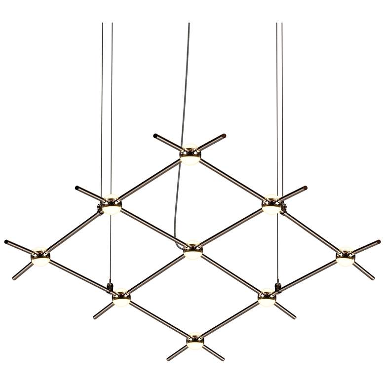 Image 1 Aquarius Minor 66.75"W 9.L Espresso Black LED Chandelier-White 3000/120"C