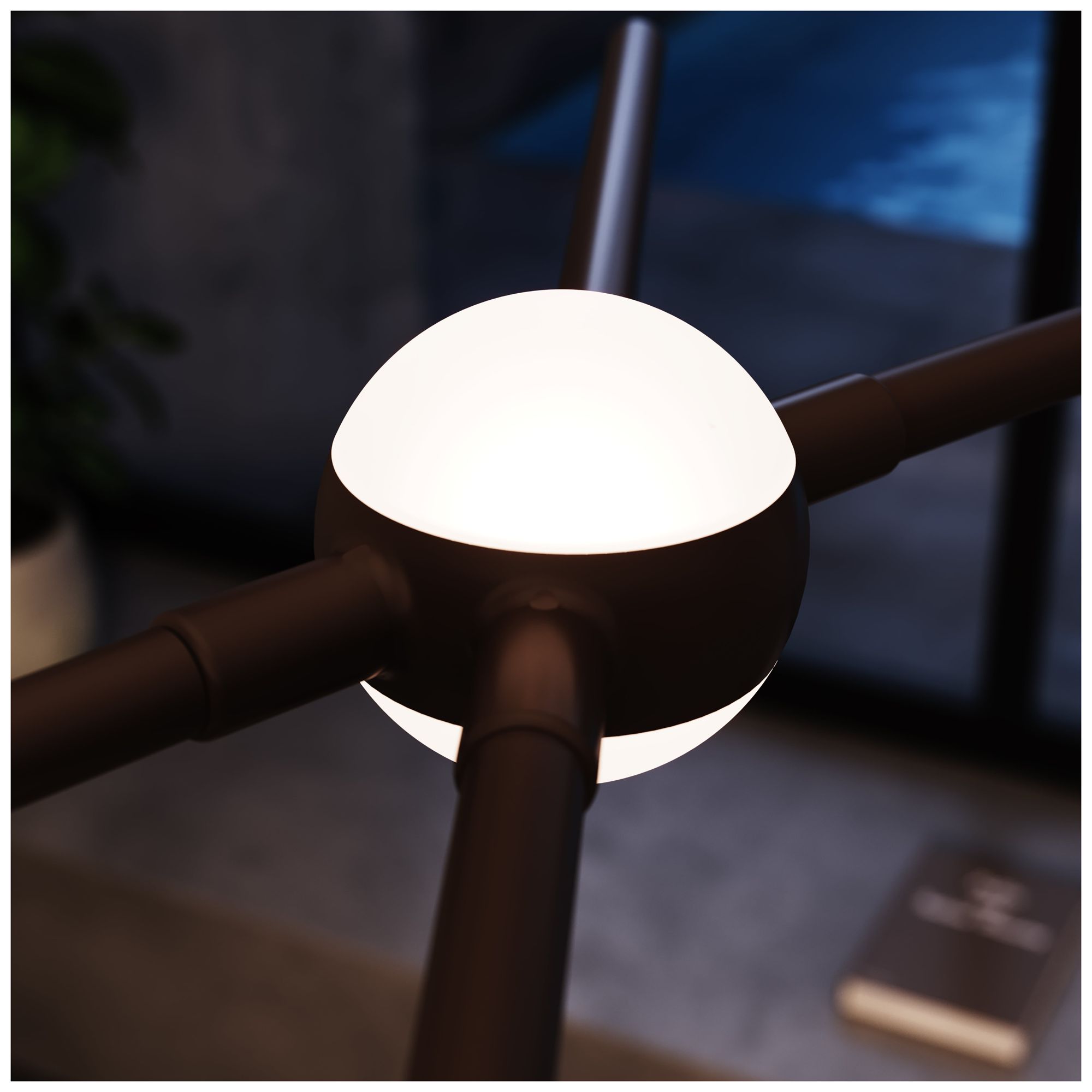 Aquarius Minor 66.75"W 9.L Espresso Black LED Chandelier-White 3000/120"C