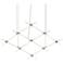 Aquarius Minor Chandelier Satin Nickel Clear Faceted Lens 3000/240" Cable