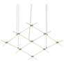 1_Aquarius Minor Chandelier Satin Nickel White Optical Lens 3000/240" Cable
