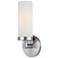 Aqueous - 1-Light Wall Sconce - E26 LED - Brushed Steel Finish - Opal Glass
