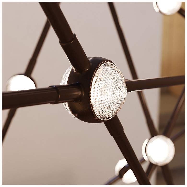 Image 3 Aquila Major 37.25"W 20.L Espresso Black LED Chandelier-Clear 2200/120"C more views