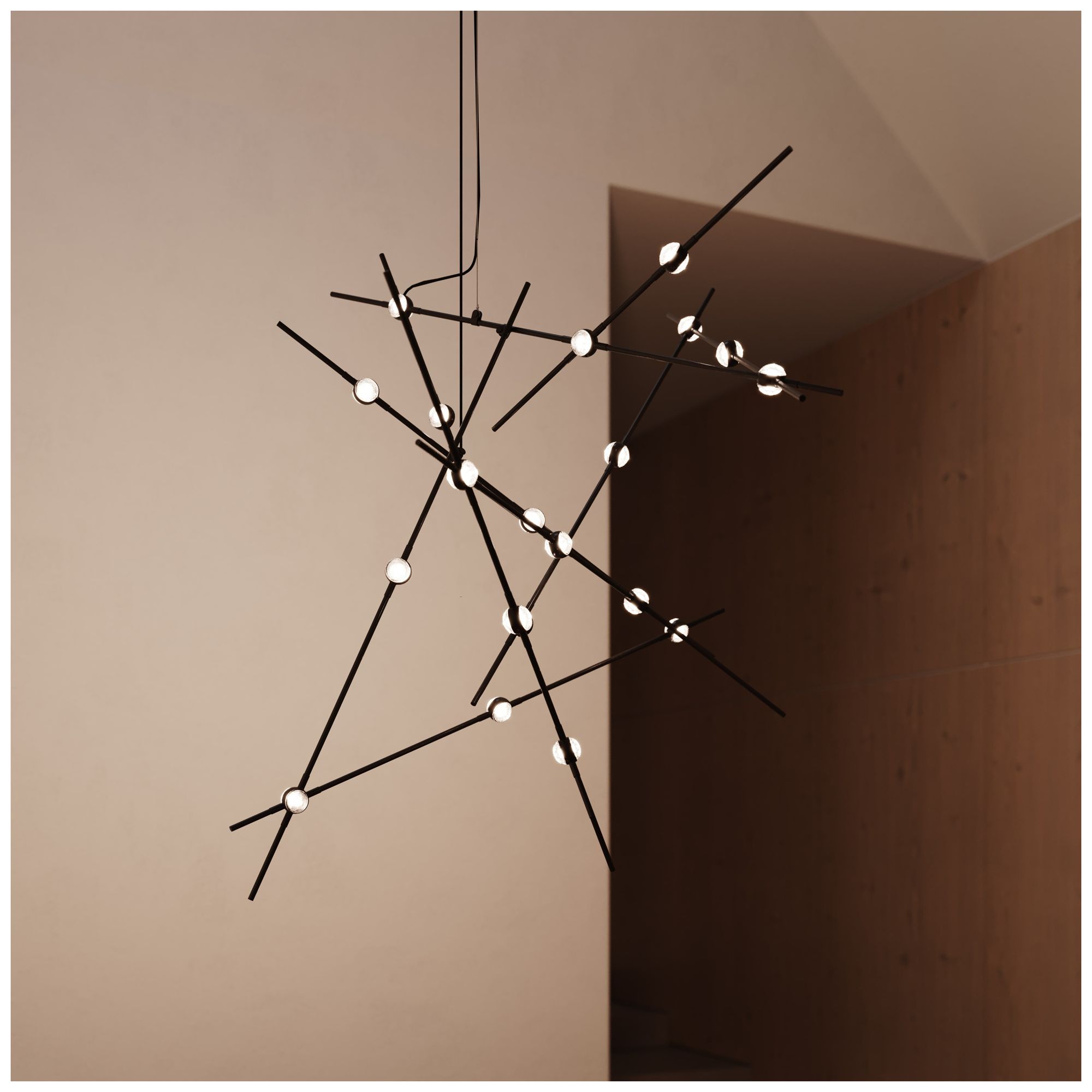 Aquila Major 37.25"W 20.L Espresso Black LED Chandelier-Clear 2200/240"C