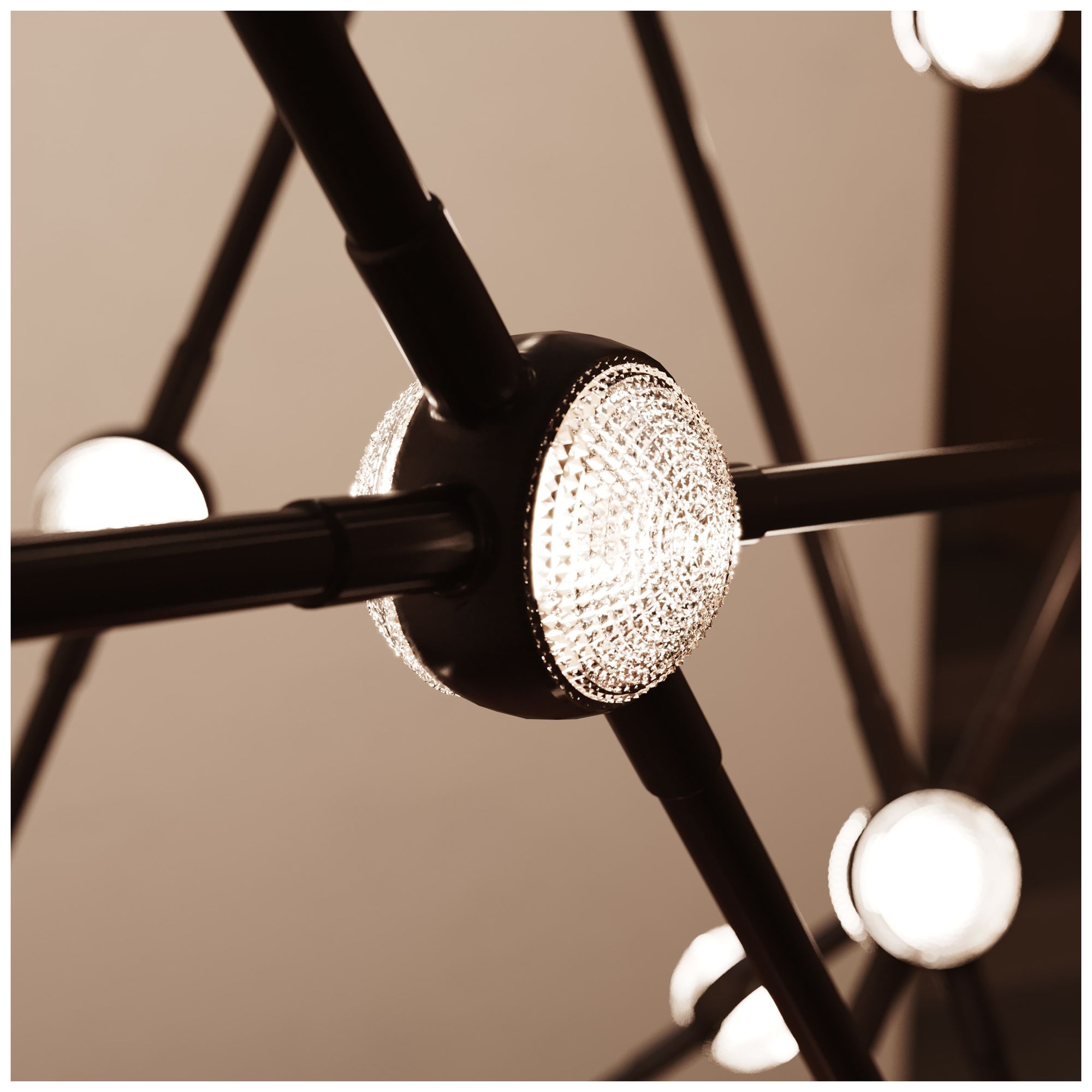 Aquila Major 37.25"W 20.L Espresso Black LED Chandelier-Clear 2700/120"C