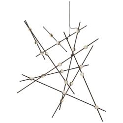 Aquila Major 37.25"W 20.L Espresso Black LED Chandelier-Clear 2700/240"C