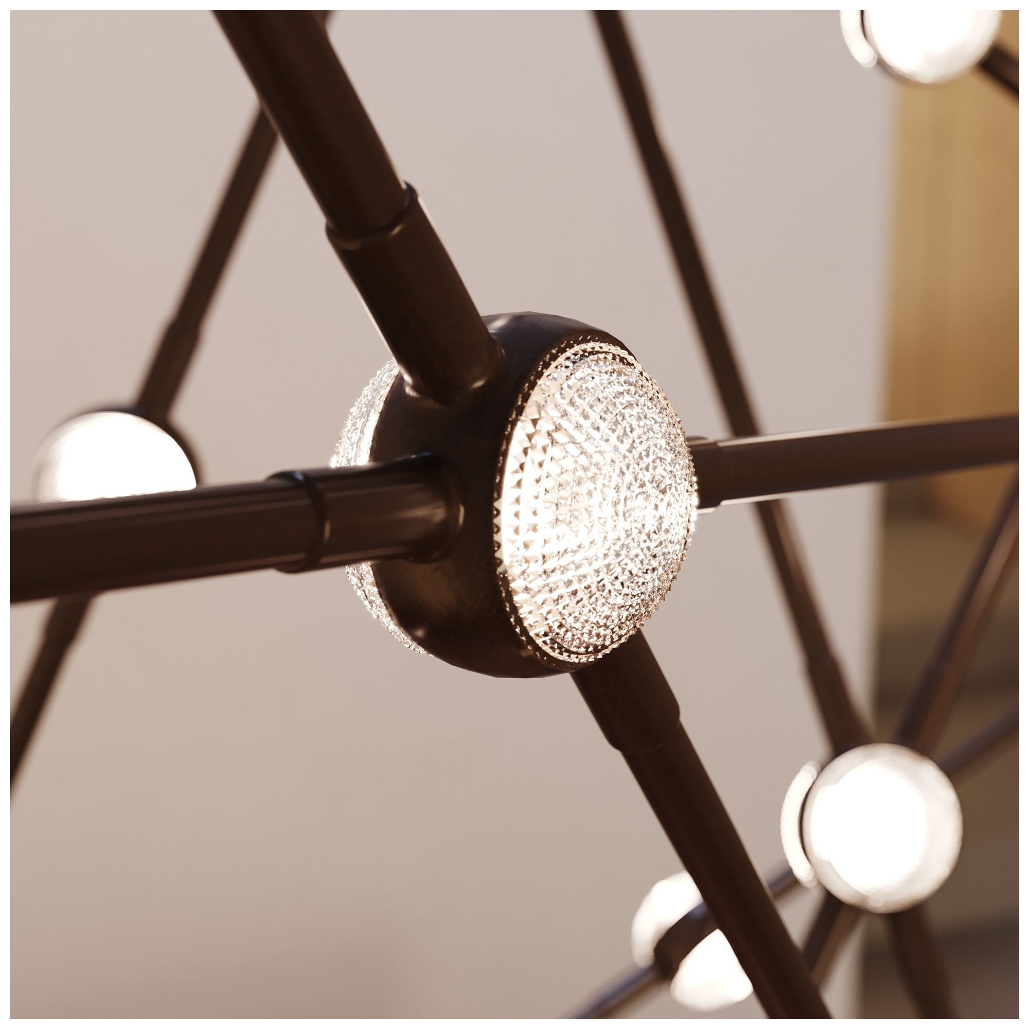 Image 3 Aquila Major 37.25"W 20.L Espresso Black LED Chandelier-Clear 2700/240"C more views