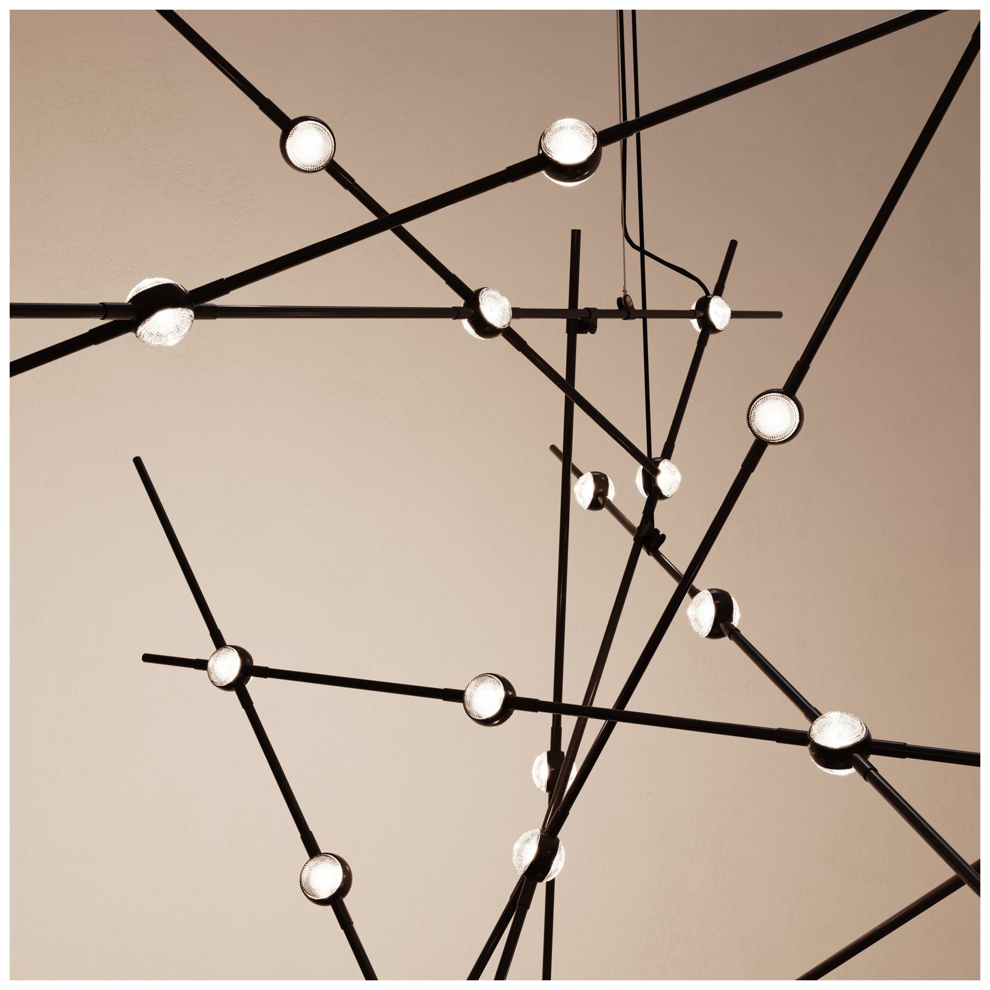 Aquila Major 37.25"W 20.L Espresso Black LED Chandelier-Clear 3000/240"C