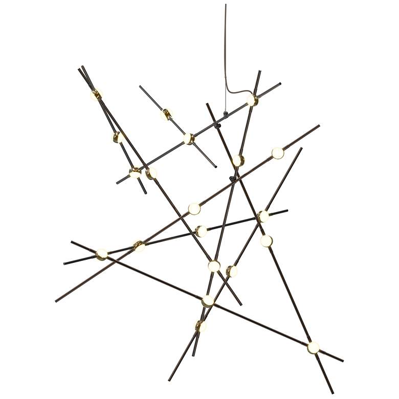 Image 1 Aquila Major 37.25"W 20.L Espresso Black LED Chandelier-White 2700/240"C