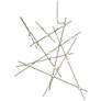 1_Aquila Major LED Chandelier Satin Nickel Clear Faceted Lens 3000/240" Cable
