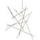 Aquila Major LED Chandelier Satin Nickel Clear Faceted Lens 3000/240" Cable