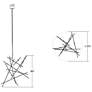 2_Aquila Major LED Chandelier Satin Nickel Clear Faceted Lens 3000/240" Cable more views