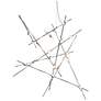 1_Aquila Major LED Chandelier Satin Nickel White Optical Lens 3000/240" Cable