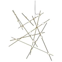 Aquila Major Pendant - Satin Brass - White Acrylic Lens