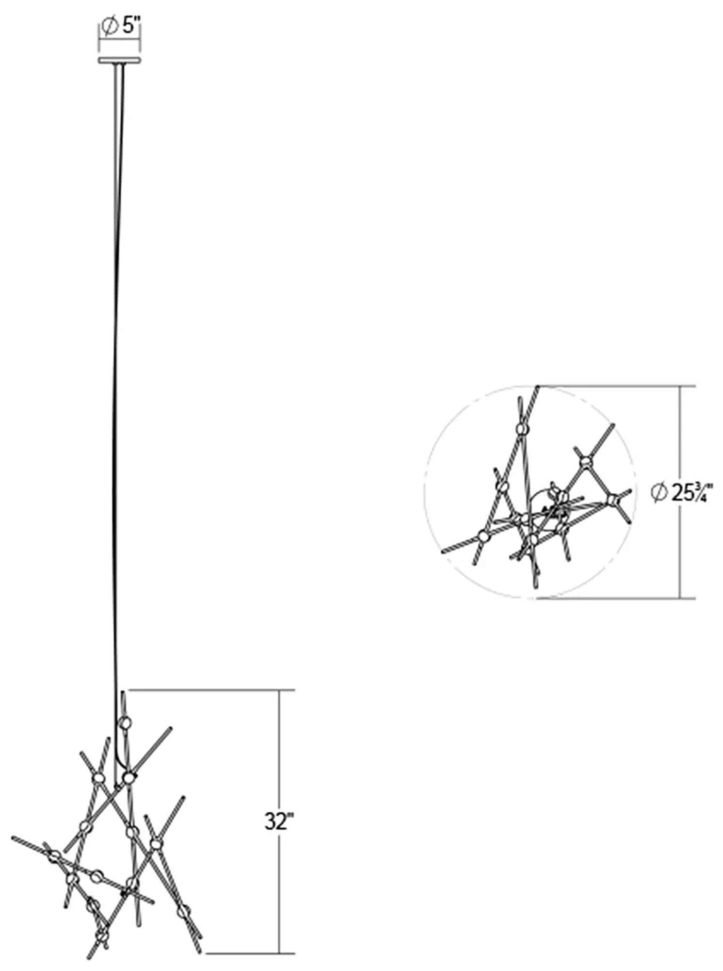 Image 2 Aquila Minor 25.75"W 13.L Espresso Black LED Chandelier-Clear 2200/120"C more views