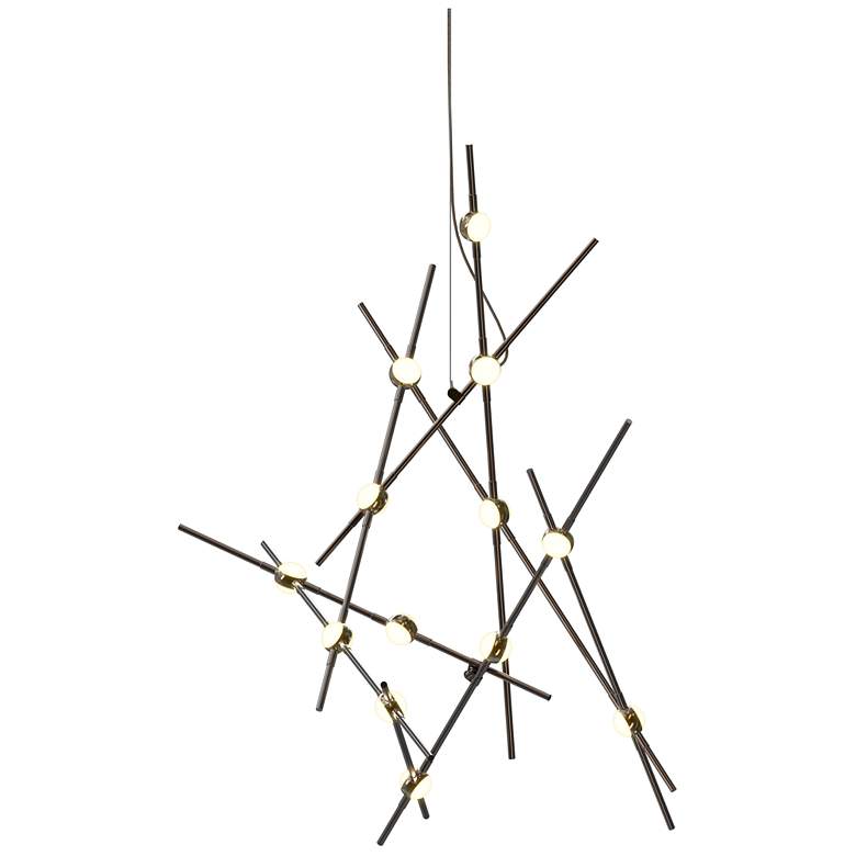 Image 1 Aquila Minor 25.75"W 13.L Espresso Black LED Chandelier-White 3000/240"C