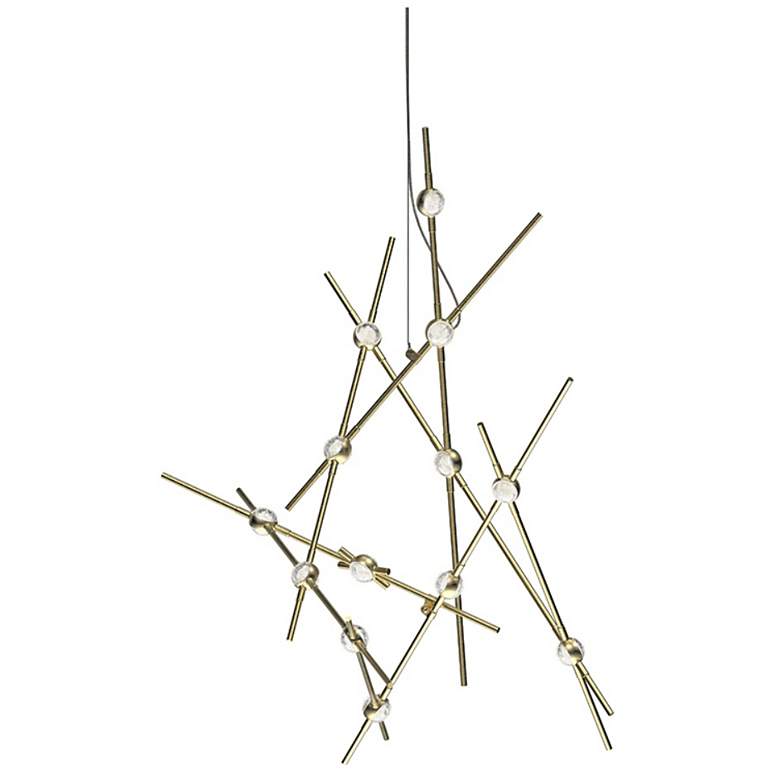 Image 1 Aquila Minor Pendant - Satin Brass - Clear Acrylic Lens