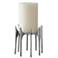 Aquilo Small 9" High Antique Nickel Pillar Candle Holder