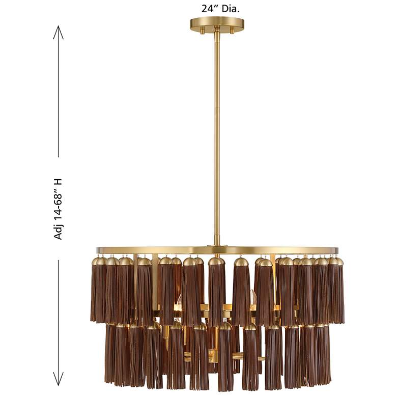 Image 7 Aquitane 4-Light Pendant in Warm Brass more views