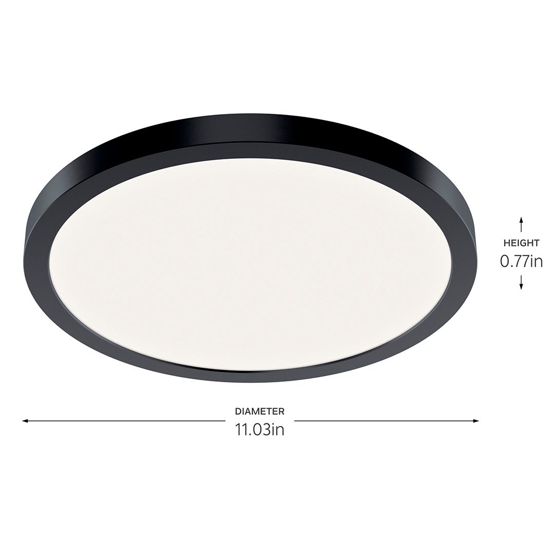 Image 5 Ara 11-in Flush Mount 3000K in Black more views