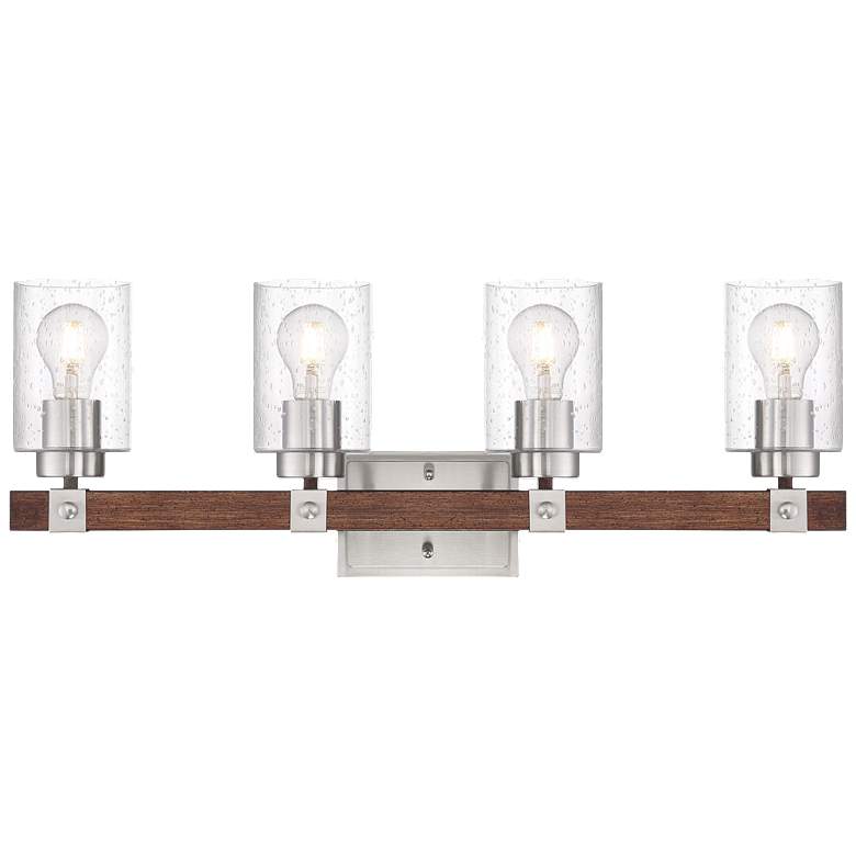 Image 1 Arabel 28 1/4" Wide Brushed Nickel 4-Light Bath Light