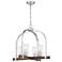 Arabel; 4 Light; Chandelier; Brushed Nickel Finish with Clear Seeded Glass